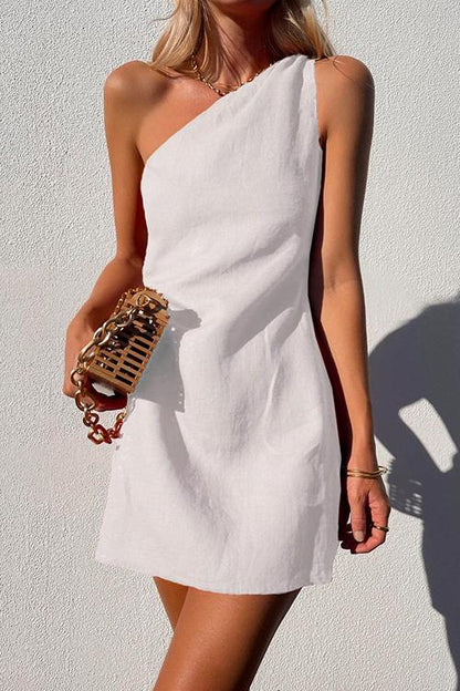 Gisela | Vestido mini para mujer con diseño de un hombro