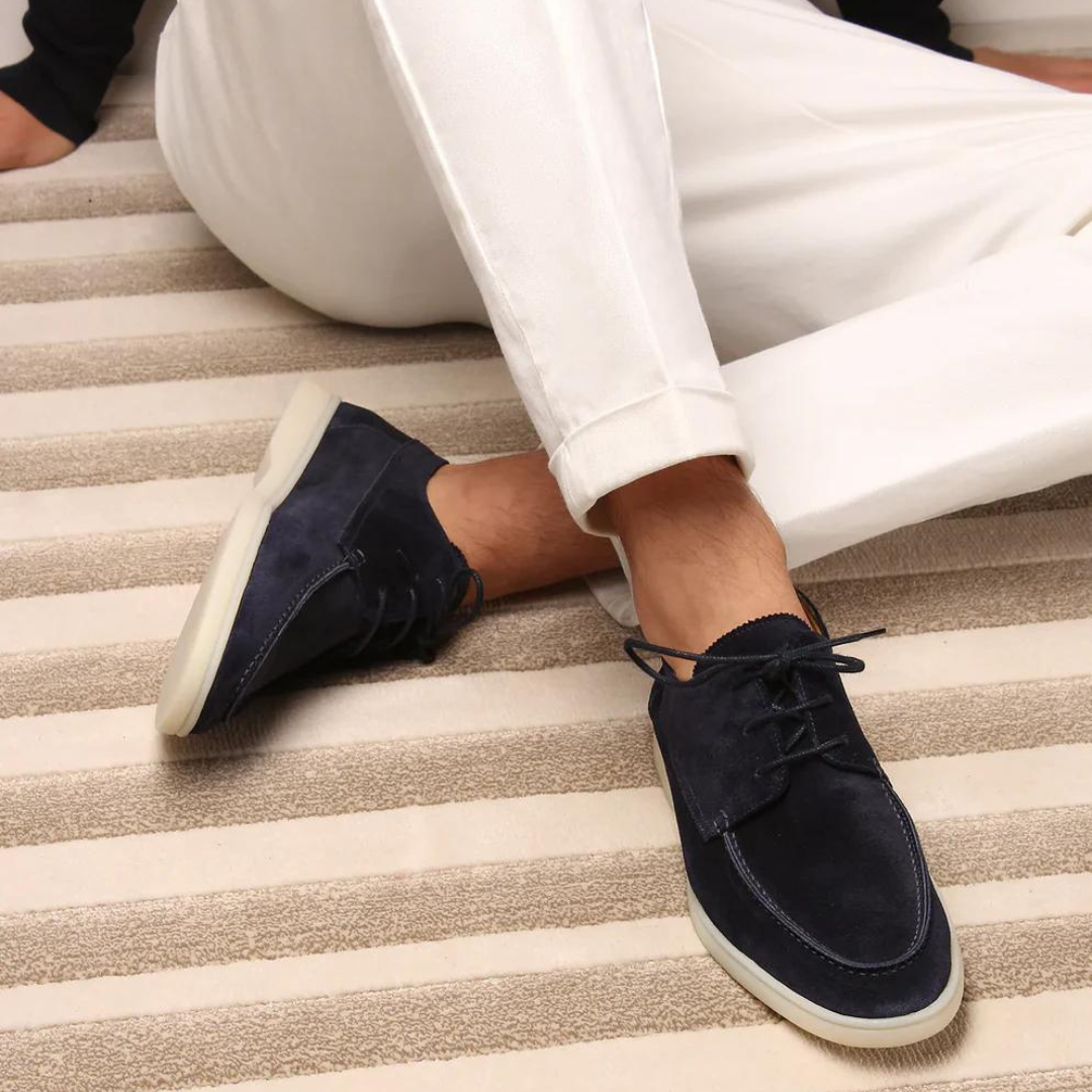 Rogelio | Mocasines para hombre con cordones y suela lisa