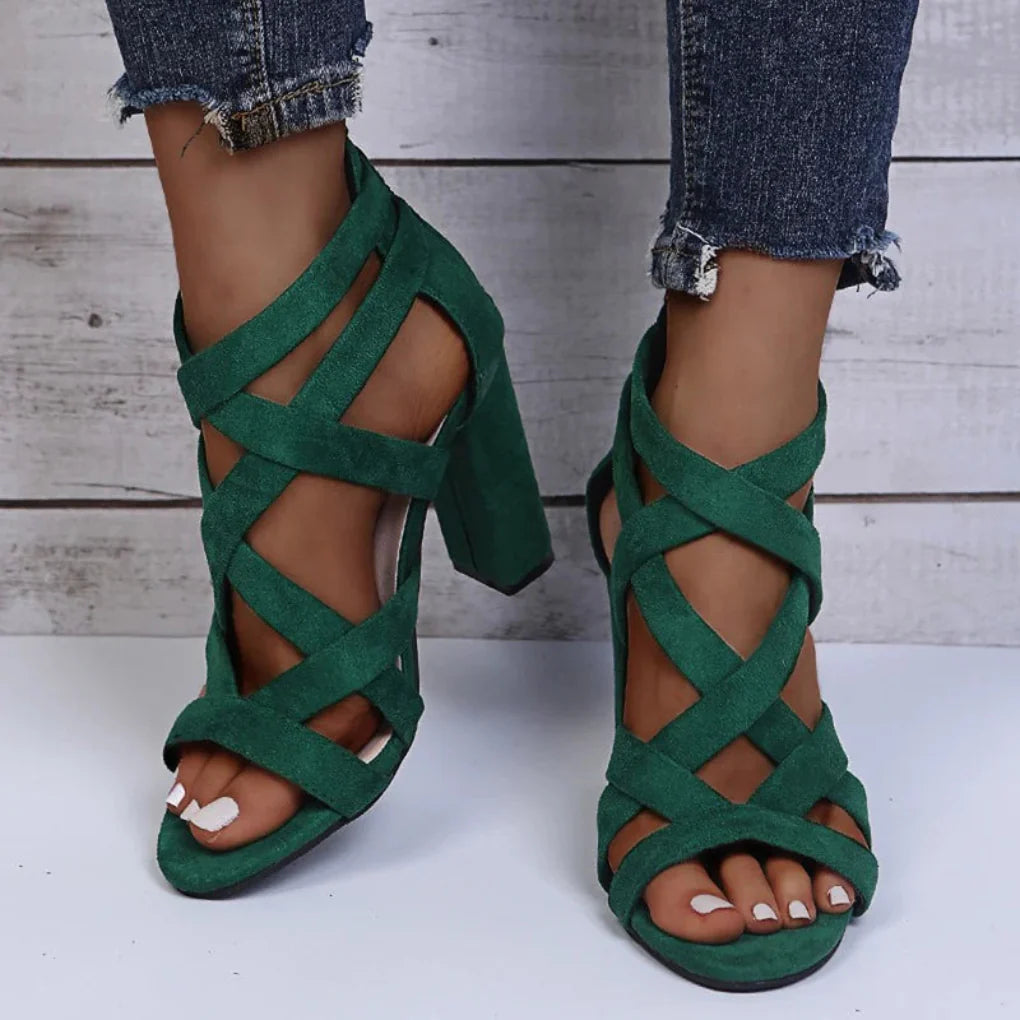 Laura | Sandalias de mujer para primavera con tacón medio