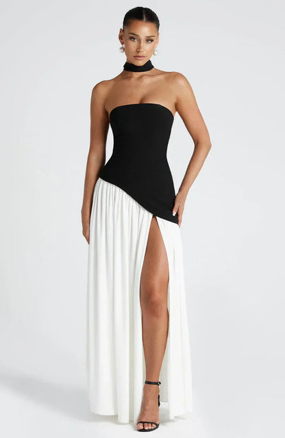 Talina | Women's Asymmetric Strapless Maxi Dress