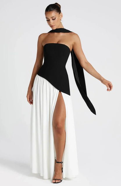 Talina | Women's Asymmetric Strapless Maxi Dress