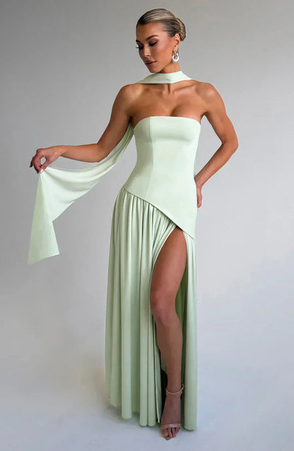 Talina | Women's Asymmetric Strapless Maxi Dress