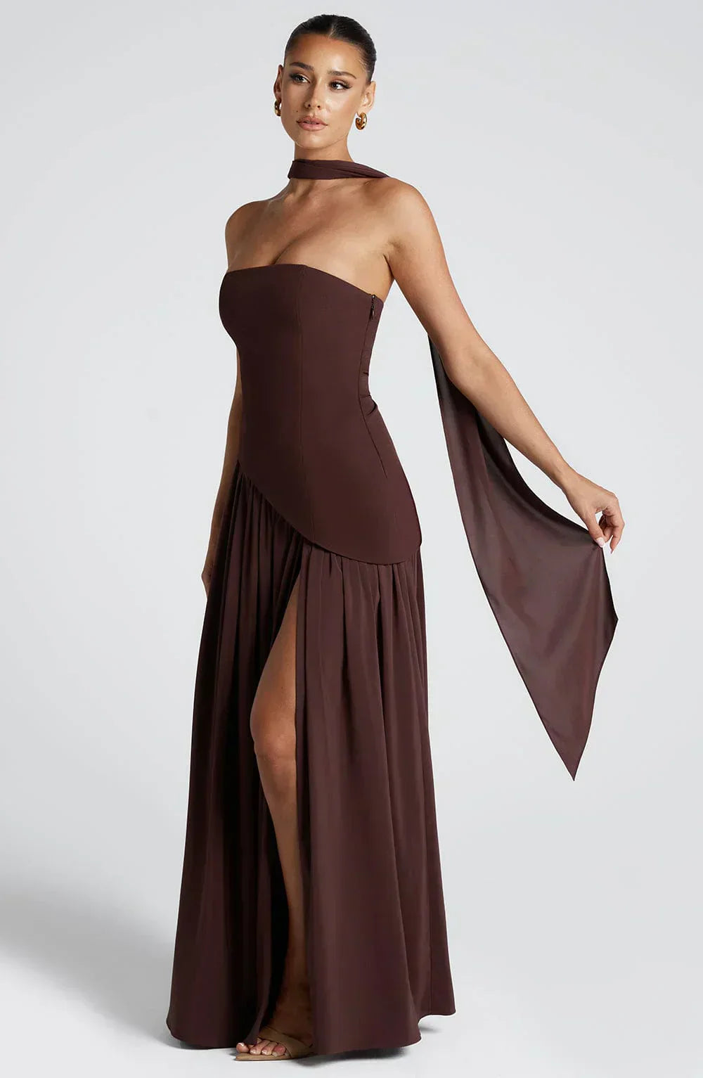Talina | Women's Asymmetric Strapless Maxi Dress