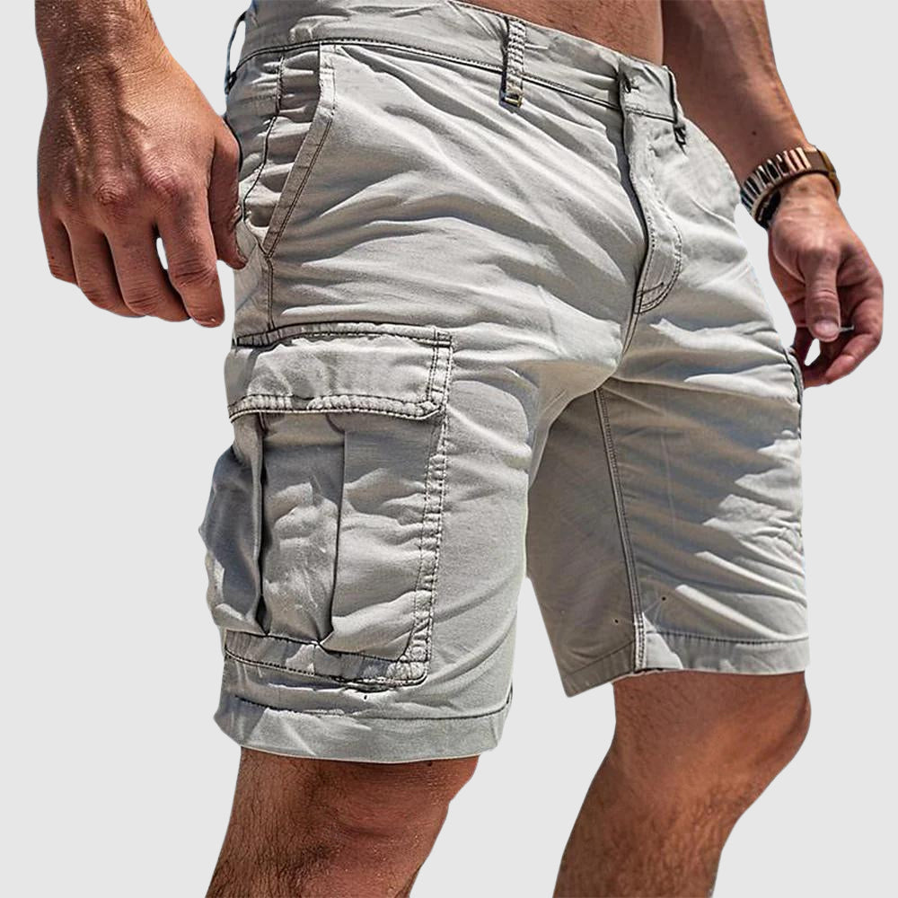 Carlos | Pantalones cortos cargo para hombre con bolsillos y largo rodilla