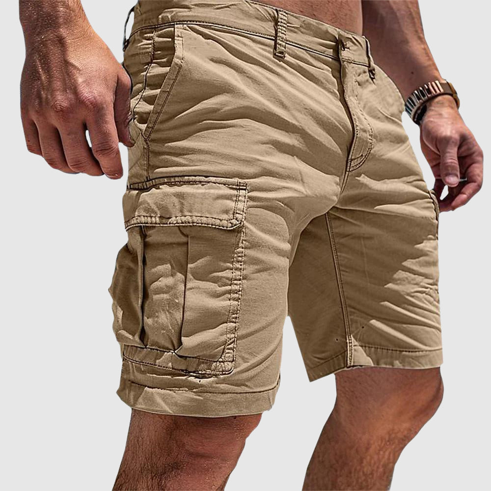 Carlos | Pantalones cortos cargo para hombre con bolsillos y largo rodilla