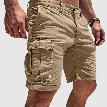 Carlos | Pantalones cortos cargo para hombre con bolsillos y largo rodilla