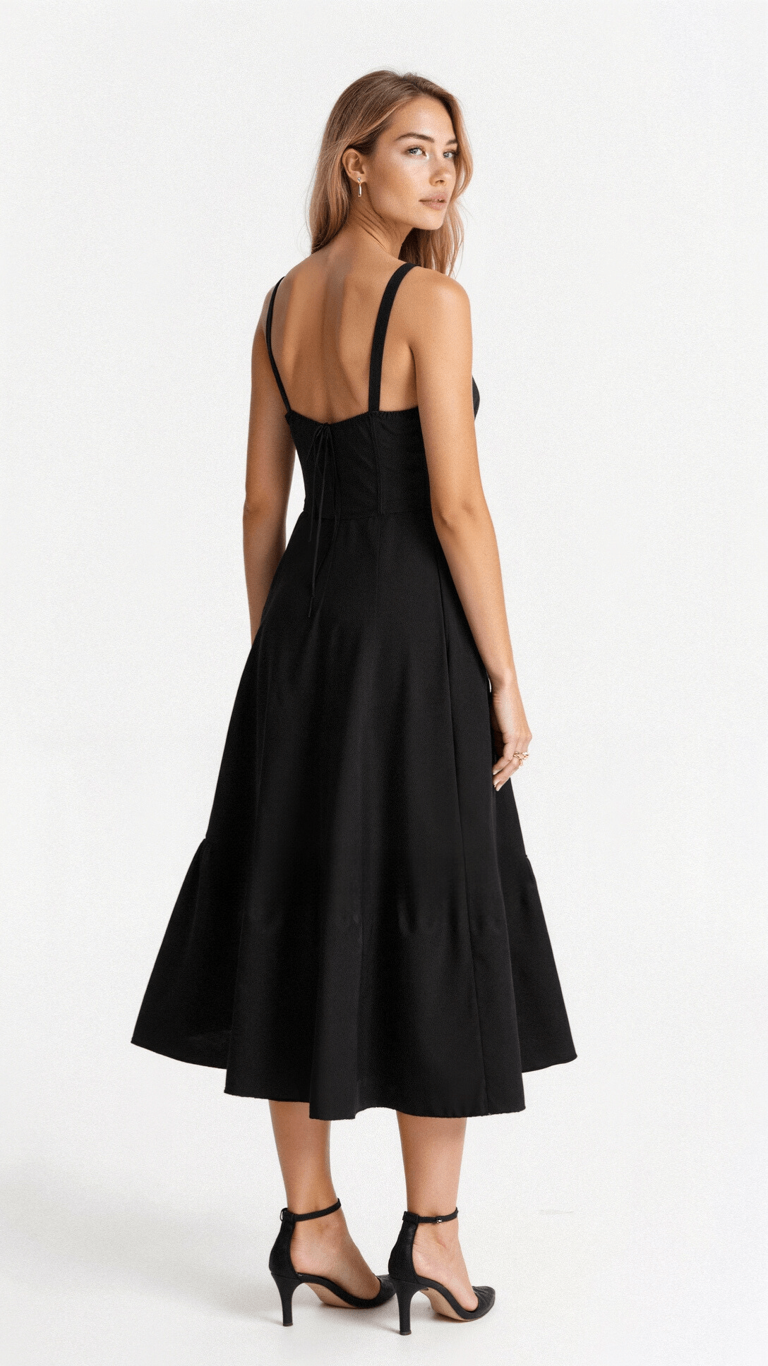 Lureza | Vestido midi con diseño corsé y falda fluida