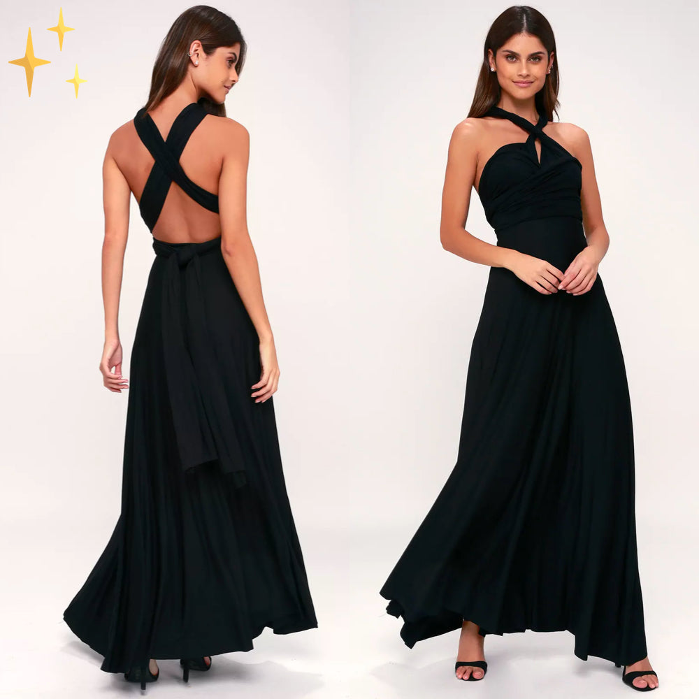 Virella | Halter neck wrap maxi dress | Maxi