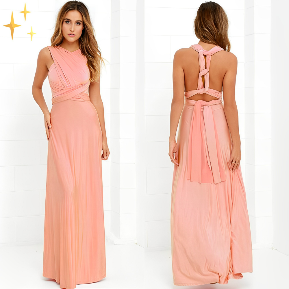 Virella | Halter neck wrap maxi dress | Maxi
