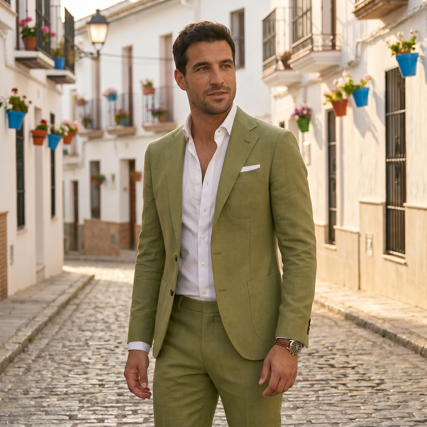 Nicolas | Costume de printemps ajusté pour homme avec poches