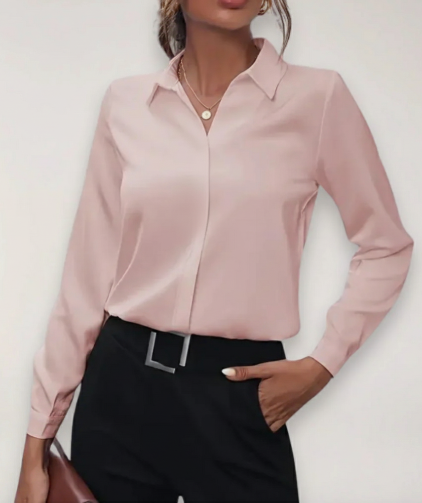 Aurelia | Blusa clásica con cuello camisero para mujer