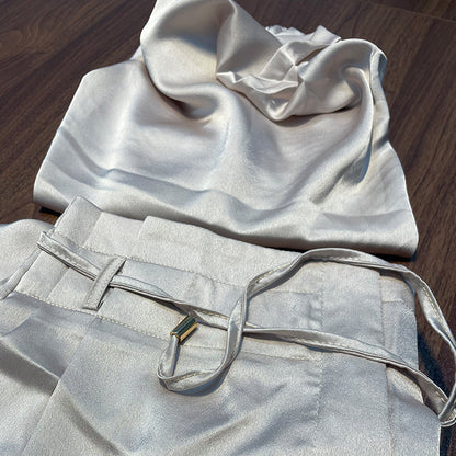 Eloisa | Conjunto para mujer con top halter y pantalón ancho