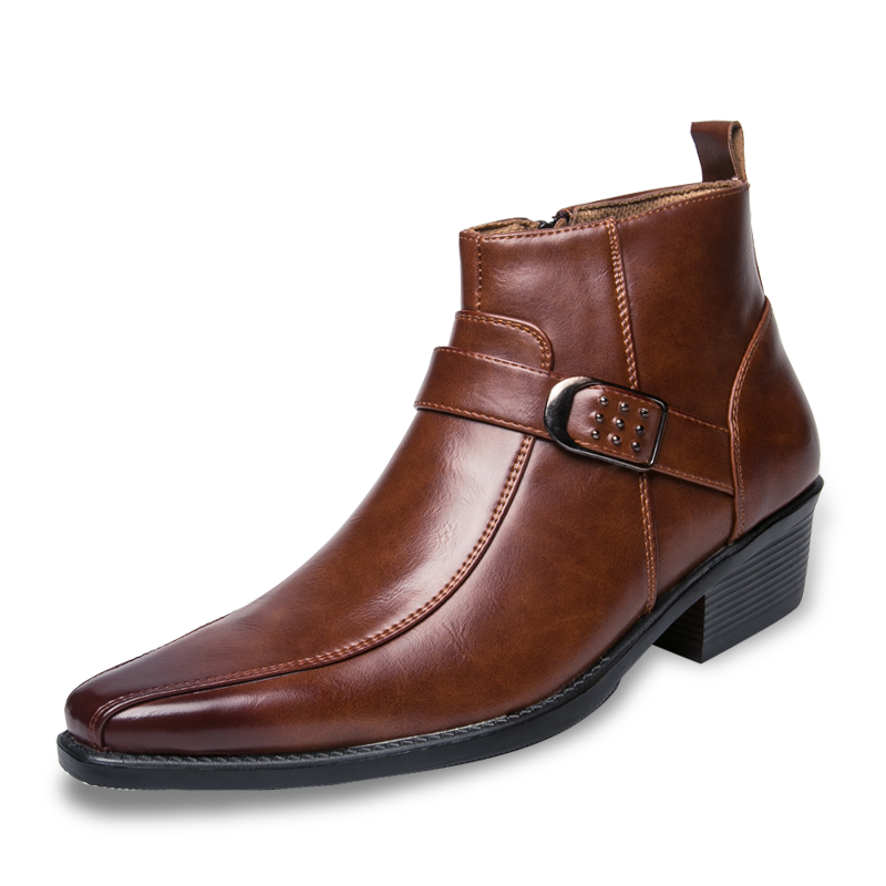 Salvador | Botas de hombre con puntera estrecha y hebilla lateral