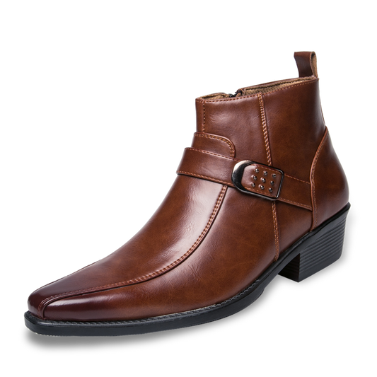 Salvador | Botas de hombre con puntera estrecha y hebilla lateral