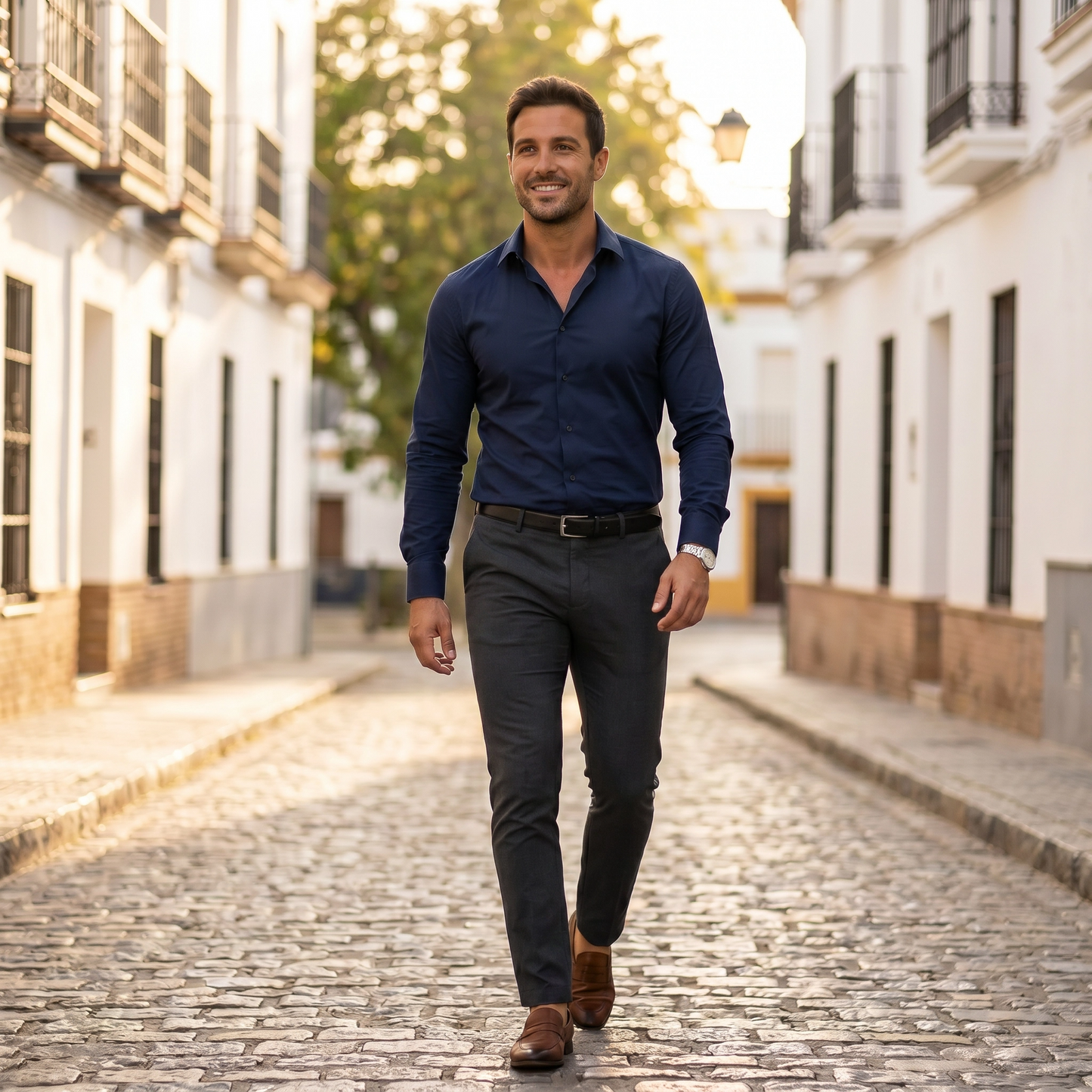 Saul | Camisa slim elegante de primavera para hombre