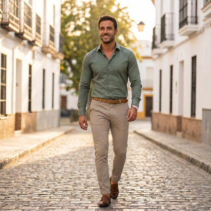 Saul | Camisa slim elegante de primavera para hombre