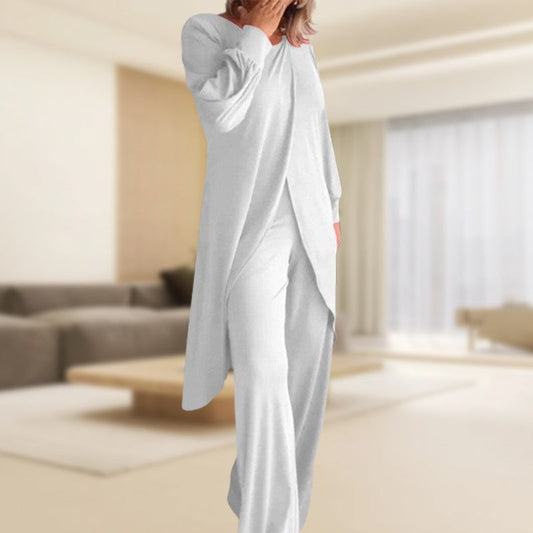 Pilar | Ensemble deux pièces pour femme avec tunique et pantalon large