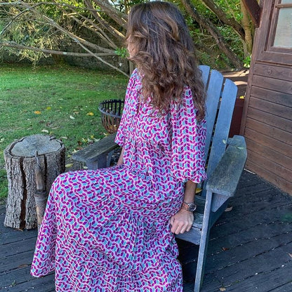 Cayetana | Bohemian women's maxi dress with V-neck