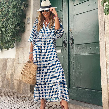 Cayetana | Bohemian women's maxi dress with V-neck