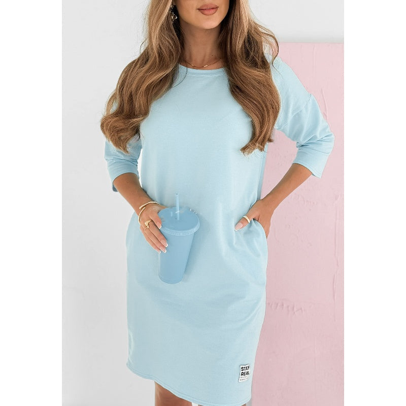 Eliana | Robe mini pour femme avec manches trois-quarts et style sweat