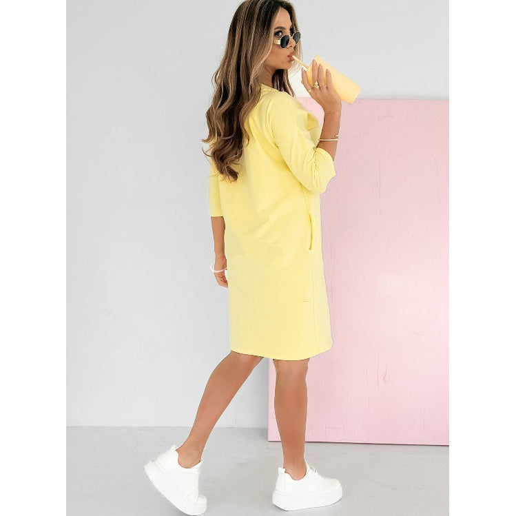 Eliana | Robe mini pour femme avec manches trois-quarts et style sweat