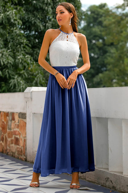 Alejandra | Women's Halter Neck Maxi Dress for Wedding Guests