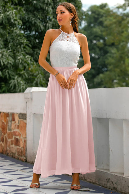 Alejandra | Women's Halter Neck Maxi Dress for Wedding Guests