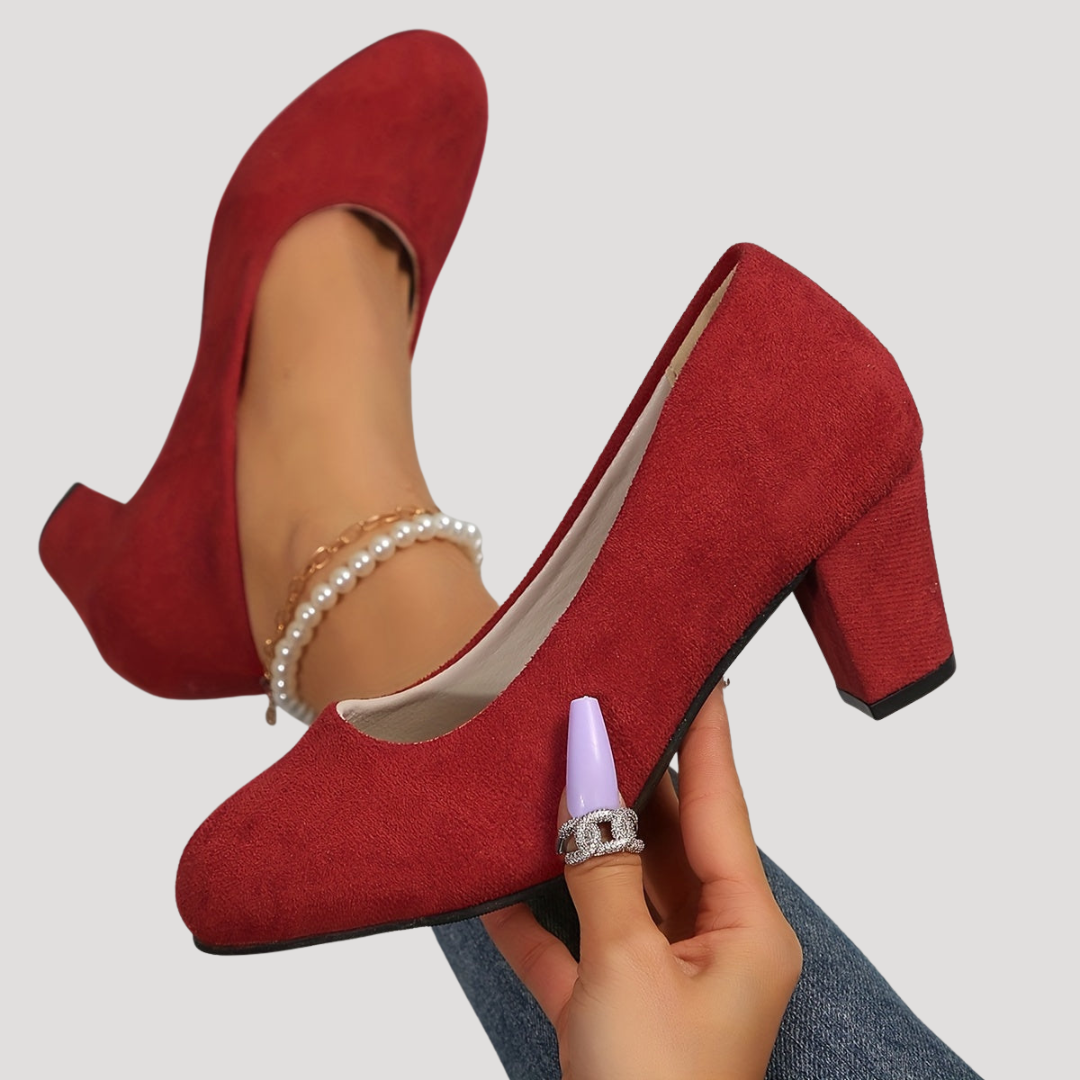 Magdalena | Tacones de bloque para mujer con punta redonda