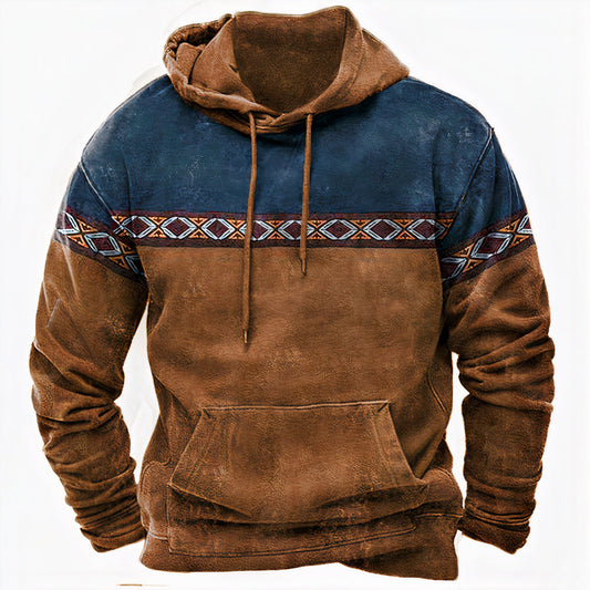 Victorio | Sudadera vintage de invierno con capucha para hombre