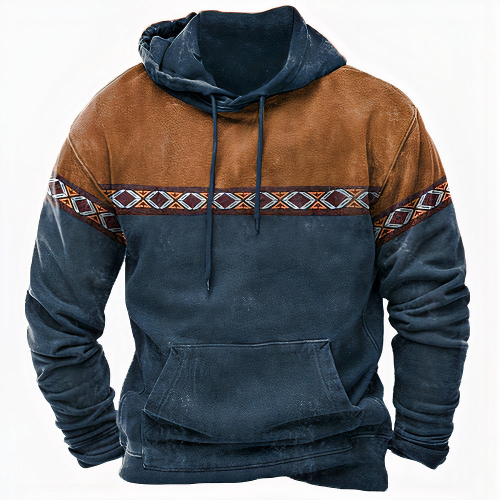 Victorio | Sudadera vintage de invierno con capucha para hombre