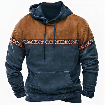 Victorio | Sudadera vintage de invierno con capucha para hombre