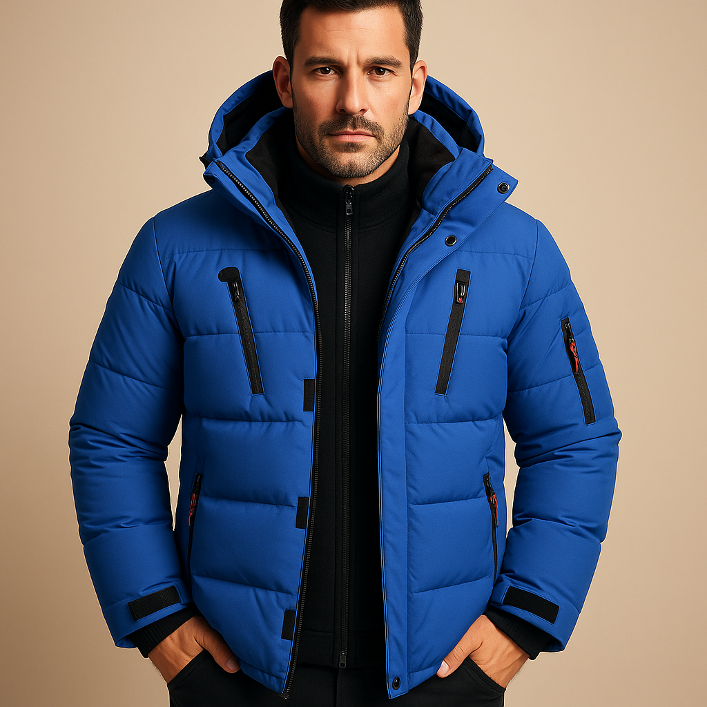 Chaqueta de invierno para hombre gruesa con cremallera