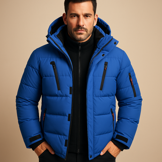 Chaqueta de invierno para hombre gruesa con cremallera