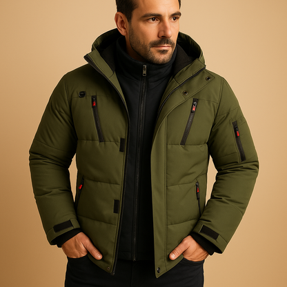 Chaqueta de invierno para hombre gruesa con cremallera