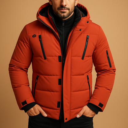 Chaqueta de invierno para hombre gruesa con cremallera