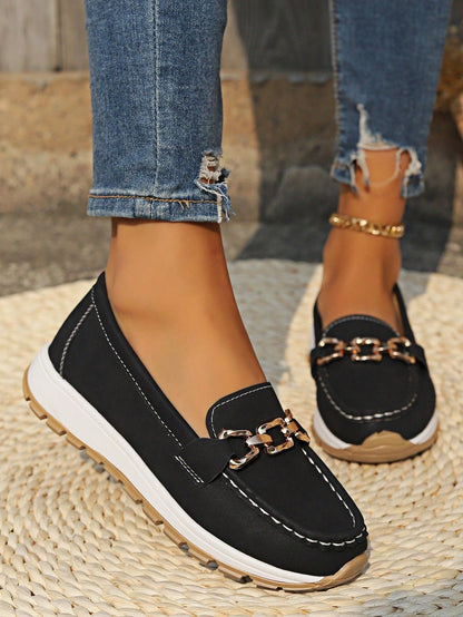 Graciela | Mocasines para mujer con hebilla y suela cómoda