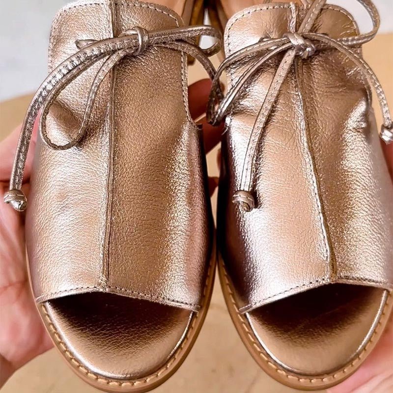 Liliana | Sandalias para mujer con lazo ajustable y punta abierta
