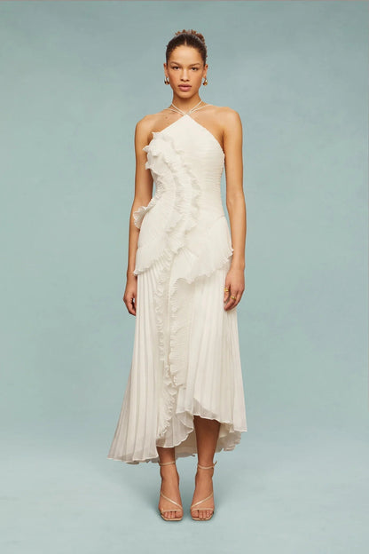 Elvira | Women's one-shoulder maxi dress in wedding style