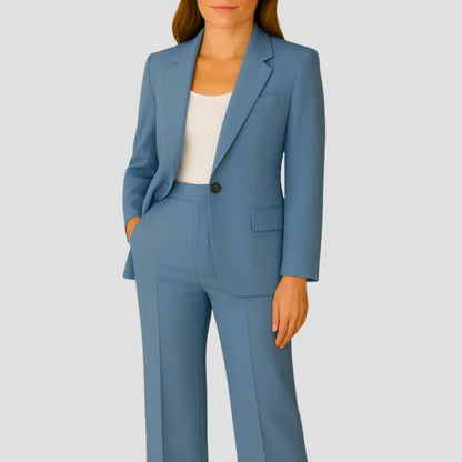 Luisa | Conjunto para mujer con blazer de un botón y pantalón recto