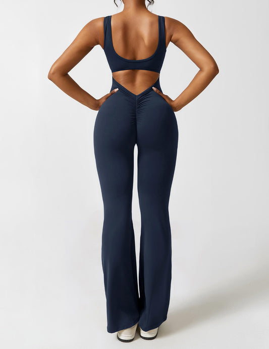 Adriana | Jumpsuit with open back and fitted flared cut